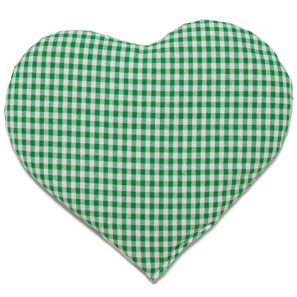 GIRAFFENLAND Currant Seed Heart Pillow, Approx. 30 x 25 cm, Green-White