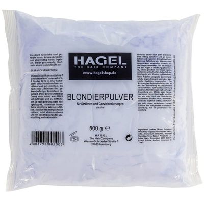 HAGEL Bleaching Powder 500 g - Strong Lightener - Black - Peroxide-Free - For Dark Brown and Black Hair