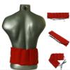 7-Chamber Rapeseed Pillow with Ties, 65 x 15 cm, Cherry Red view 1