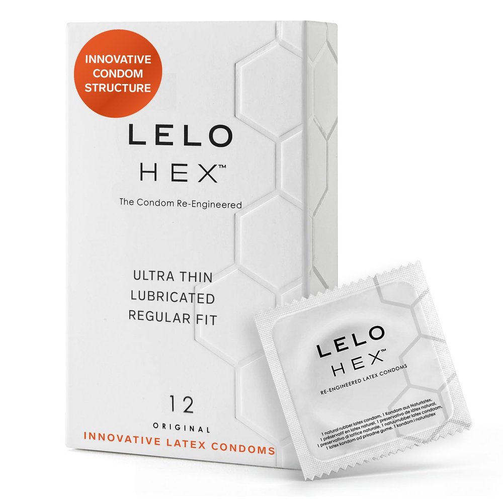 LELO HEX Original Ultra-Thin Condoms with Greater Strength, 54 mm Diameter (12-Pack)