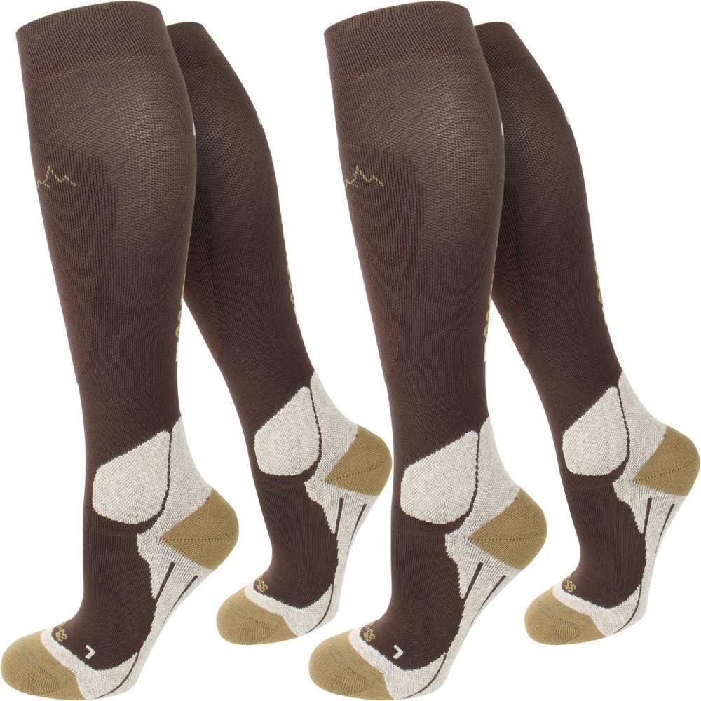 normani 2-Pair Compression Socks, Black, Hand-Linked Toe, Size 35/38