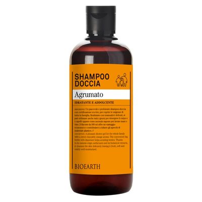 Bioearth Family Shampoo, 500 ml, Orange, Lemon & Rosemary Essential Oils, Eco-Bio, Vegan