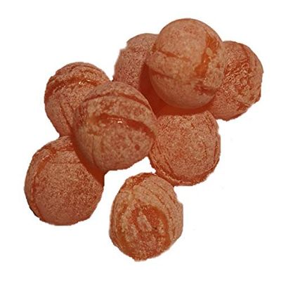 Erdnuss-King 500 g Orange Hard Candies with Orange Flavor and Subtle Fizzy Center
