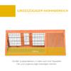 PawHut Triangular Small Animal Hutch with Outdoor Run, Orange, 118 x 50 x 45 cm view 3