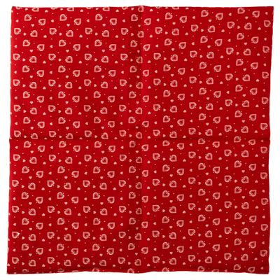 Rapeseed Seed Pillow 40 x 40 cm, 4-Chamber, Large Hearts Red