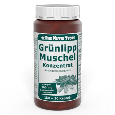 Green-Lipped Mussel 500 mg Concentrate Capsules, 150+20 Count