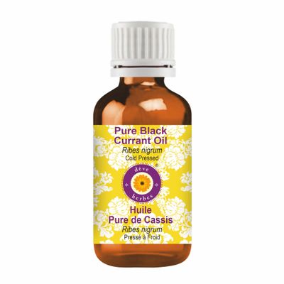 Deve Herbes Pure Black Currant Oil (Ribes nigrum), Cold-Pressed, 15 mL (0.50 fl oz)