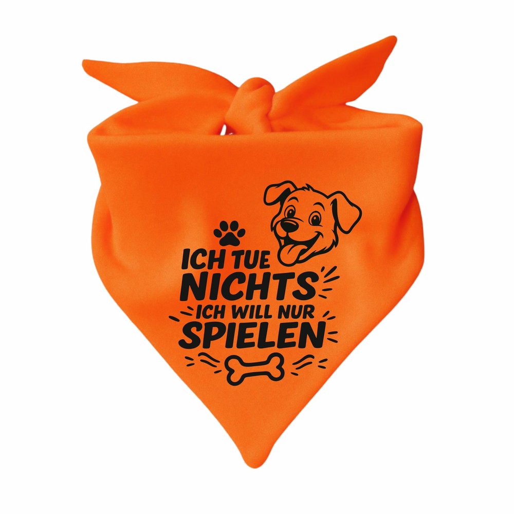 Dog Triangle Bandana (Orange) (Size 1 - 55 cm)