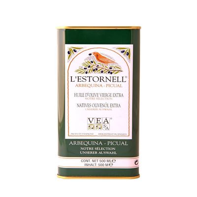 L'Estornell Extra Virgin Olive Oil - 0.5 L Tin (1 x 0.5 L)