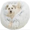 Trixie Harvey Round Dog Bed, Long-Hair Plush, 70 cm, White/Black view 2