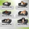 CopcoPet Orthopedic Dog Bed for Medium Dogs, Washable Reversible Faux Leather Bed with Raised Edge, Form-Stable Dog Sofa, Mocca, 90 x 70 cm view 4