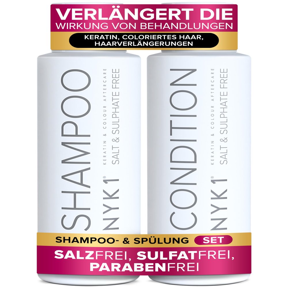 NYK1 Salt- and Sulfate-Free Shampoo and Conditioner Set | 500 mL x 2
