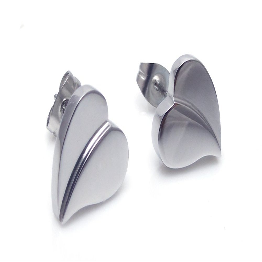 Energetix 4 you 2123P Heart Fashion Neodymium Magnet Heart Stud Earrings, Medical-Grade Stainless Steel, Nickel-Free, Allergy-Free + Jewelry Pouch