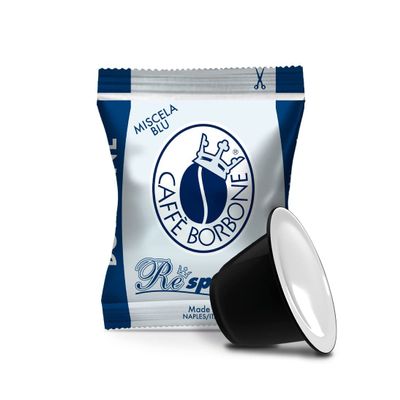 Caffè Borbone Respresso Blue Coffee Blend – 100 Capsules – Compatible with Nespresso* Home Espresso Machines