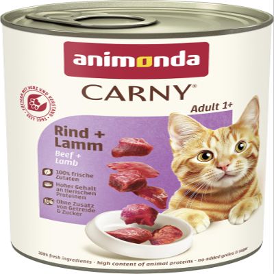 6 x Animonda Cat Can Carny Adult Beef & Lamb 400 g