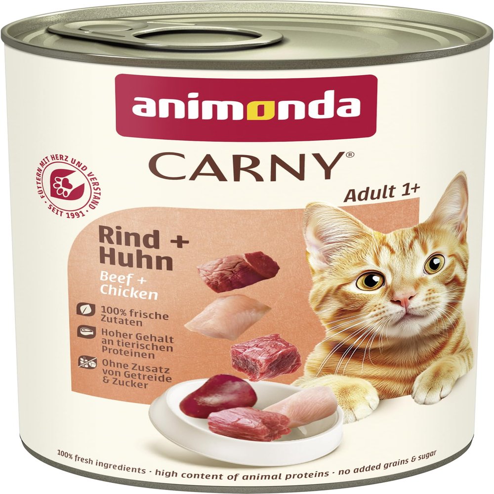 animonda Carny Cat Wet Food Beef + Chicken (6 x 400g)