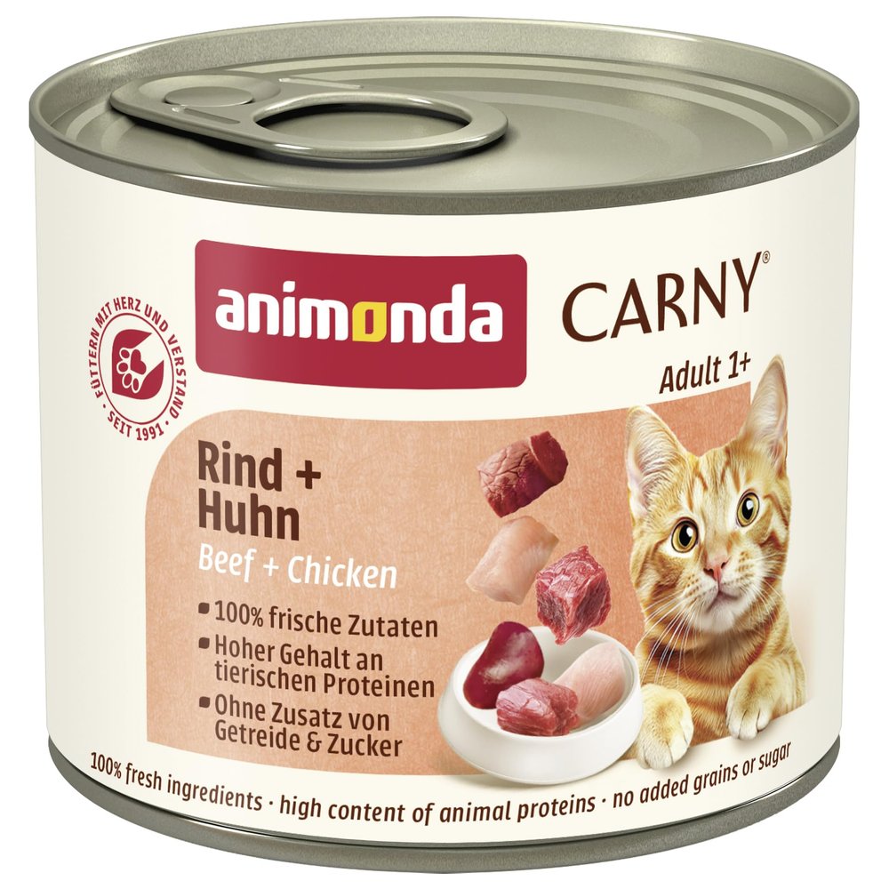 animonda Carny Cat Wet Food Beef + Chicken (6 x 200g)