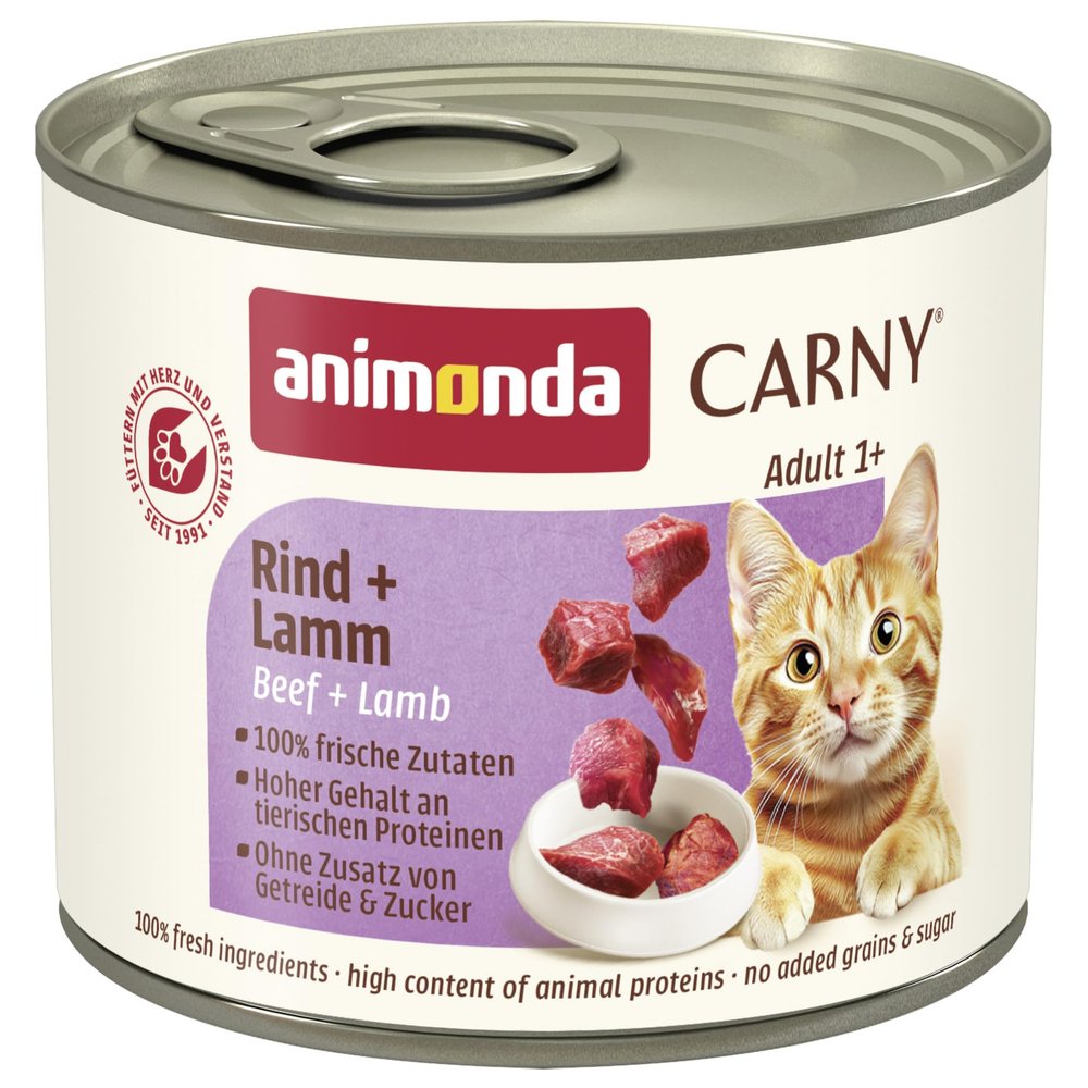animonda Carny Cat Wet Food Beef + Lamb (6 x 200g)
