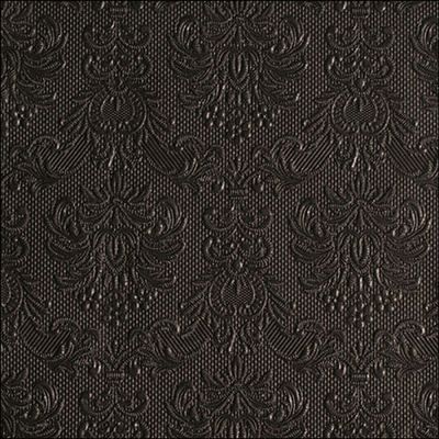 Ambiente Black Elegance Embossed Lunch/Party Napkins, 33 x 33 cm