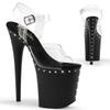 Pleaser FLAM808ABLS/C/B Platform Sandals for Women, Transparent (Matte Black), EU 36 view 1