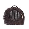 e-wicker24 All-Wicker Cat House in Wenge Gray, Wicker Cat Basket, Cat Bed with Carrying Handle view 1
