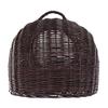e-wicker24 All-Wicker Cat House in Wenge Gray, Wicker Cat Basket, Cat Bed with Carrying Handle view 3