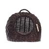 e-wicker24 All-Wicker Cat House in Wenge Gray, Wicker Cat Basket, Cat Bed with Carrying Handle view 4