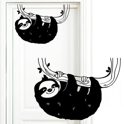 Loft Wall Decal “Sloth” / Traufkleber / Decorative Film / 54 Colors / 2 Sizes / Light Pink / 25 cm H x 35 cm W