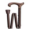 Designer Walking Cane, Soft Ergonomic Grip, Bronze, XL Folding, Extra Long view 2