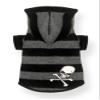 Hip Doggie HD-7SSSHG-M Super-Soft Striped Hoodie Dog Sweater, M, Gray view 1
