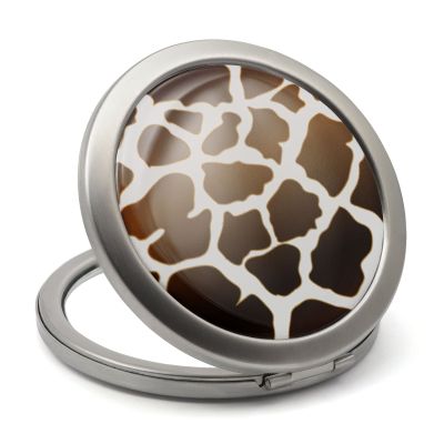 Animal-Design Pocket Mirror, Stainless Steel, Gift Box Included | Pocket Magnifying Mirror