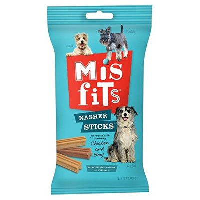 Misfits Nasher Sticks Medium Dog Meat Mix 175 g (Pack of 4)
