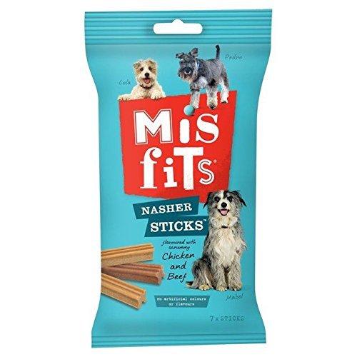Misfits Nasher Sticks Medium Dog Meat Mix 175 g (Pack of 4)