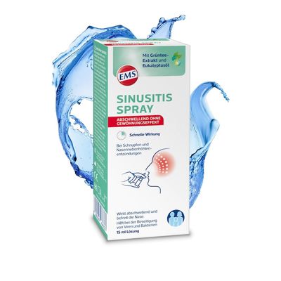 Ems Sinusitis Nasal Spray with Eucalyptus Oil for Colds & Sinusitis, 15 mL