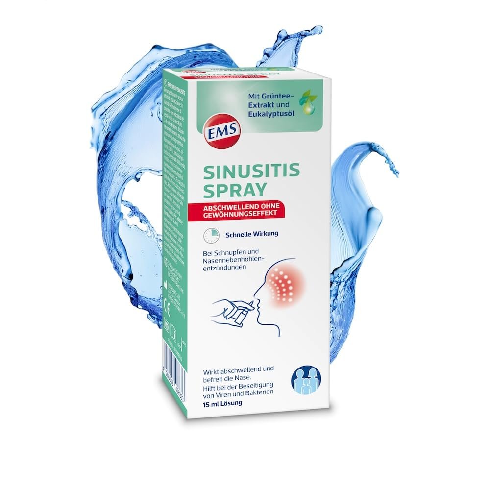 Ems Sinusitis Nasal Spray with Eucalyptus Oil for Colds & Sinusitis, 15 mL