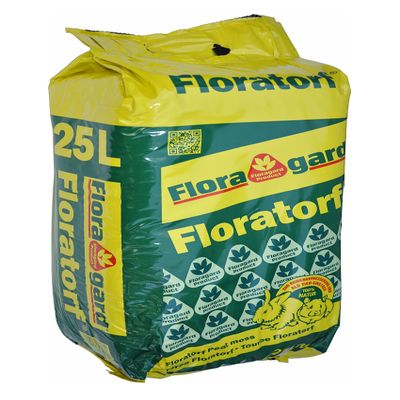 Floragard Natural Peat, 25 L – Bedding for Small Animals and Rodents, Compressed