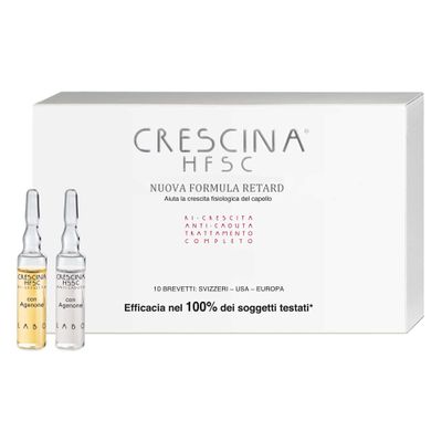 LABO CRESCINA Complete Hair Regrowth Treatment HFSC Retard 500 for Men, 20 + 20 Ampoules