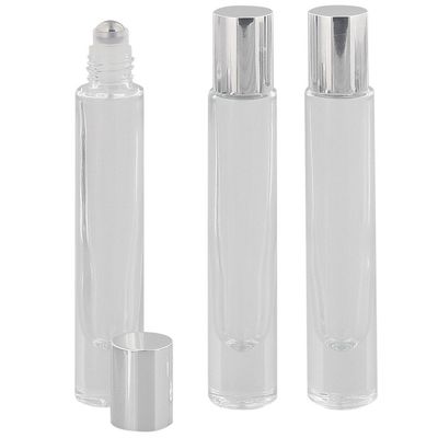 Kosmetex Empty Deodorant Roller Bottles, 8 mL Glass, 3-Pack