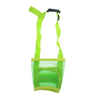 RayLineDo Dog Muzzle, Adjustable, Breathable Nylon Mesh, Green, Size L