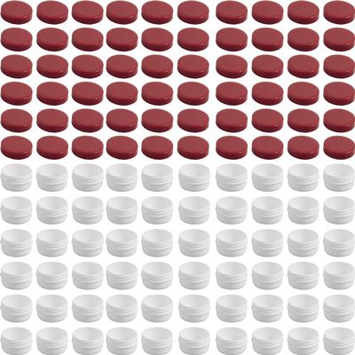 Frühes Forschen 60 Flat Ointment Jars, 12 mL, Red Lids