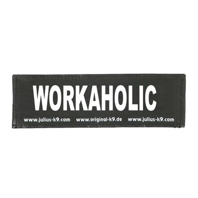 JULIUS K-9 Velcro Patch, Workaholic, Small, Black