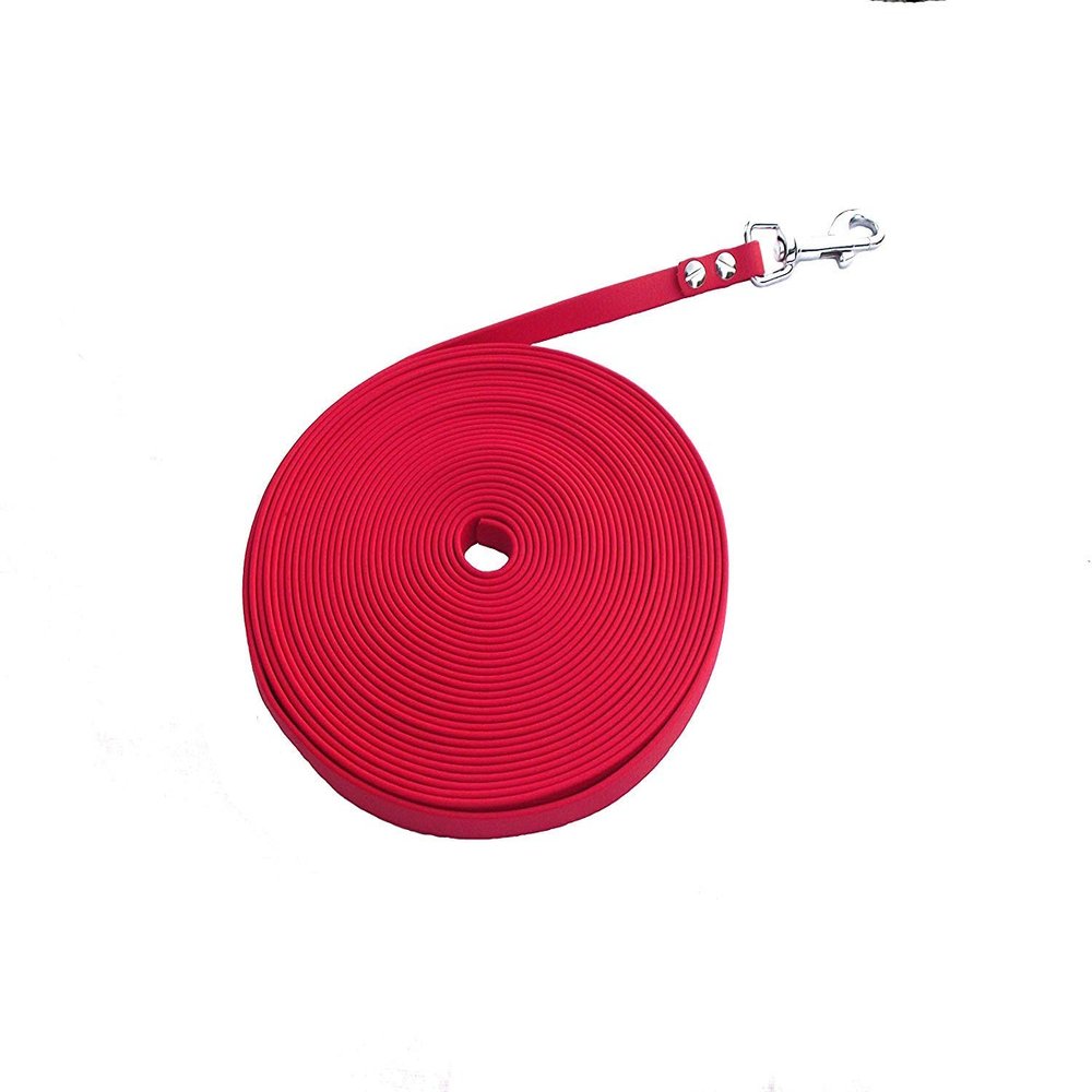 Angel for Pets MJH/AFP BioThane Leash 1m Long/9mm Wide Red with Handle