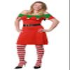 I LOVE FANCY DRESS LTD Sexy Elf/Gnome Costume: Red Dress, Medium + Elf Hat + Knee-High Stockings view 1