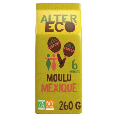 ALTER ECO Café Mexique 100% Arabica Organic Coffee, 260 g