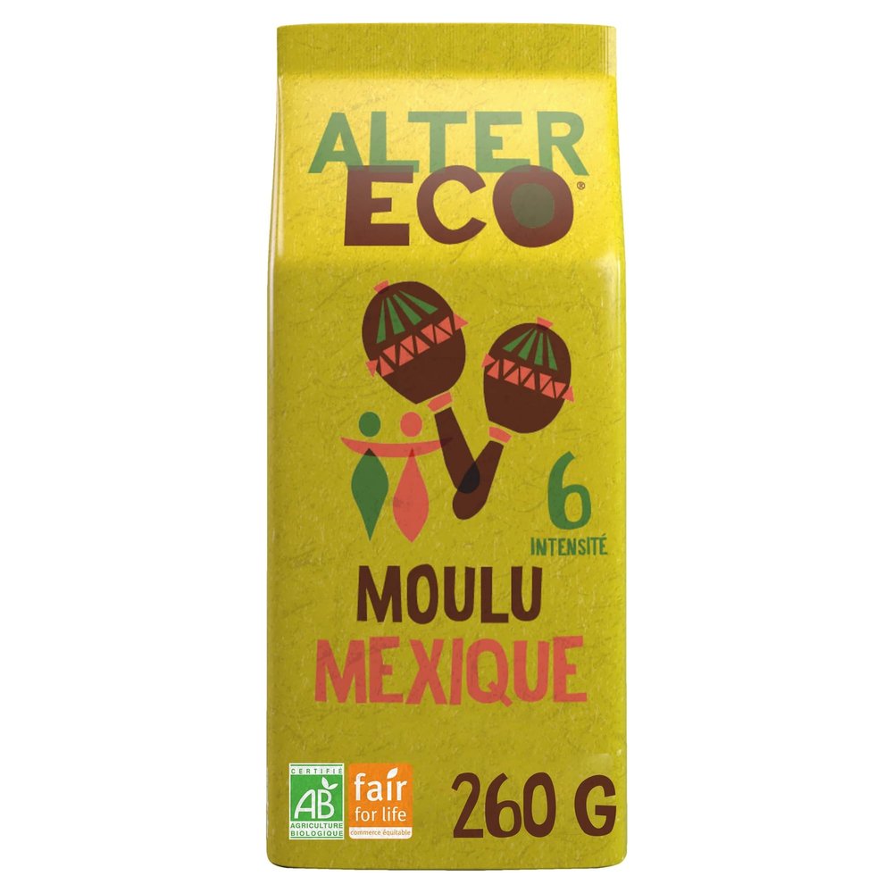 ALTER ECO Café Mexique 100% Arabica Organic Coffee, 260 g
