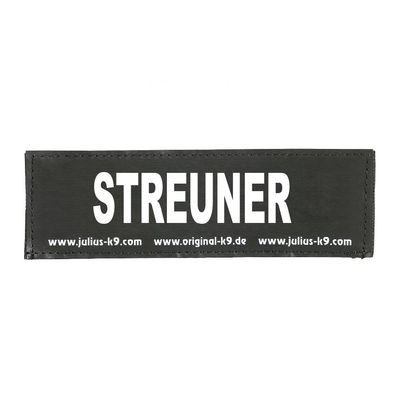 JULIUS K-9 Velcro Patch, STRAY, Small, Black