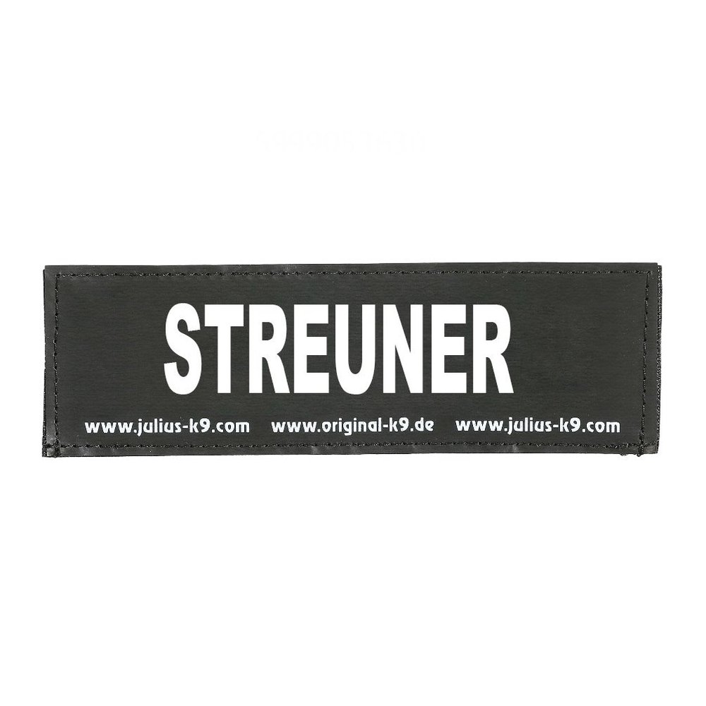 JULIUS K-9 Velcro Patch, STRAY, Small, Black