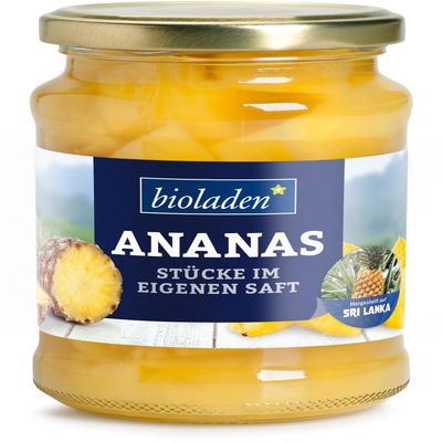 Pineapple Chunks in Own Juice, 6 x 345 g