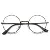 VEVESMUNDO Round Retro Metal Reading Glasses for Men and Women, Gray, +3.0 view 1