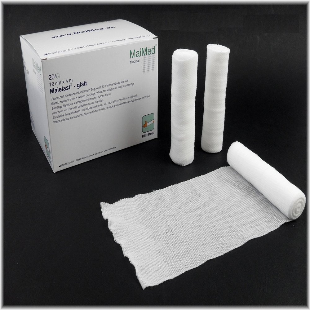 60x Elastic Fixation Bandages, 12 cm x 4 m, ConsuMed Bundle